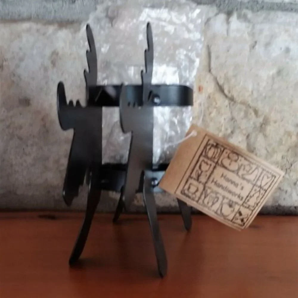 Moose Black Metal Votive Candle Holder Rustic Farmhouse Cabin Lodge Decor